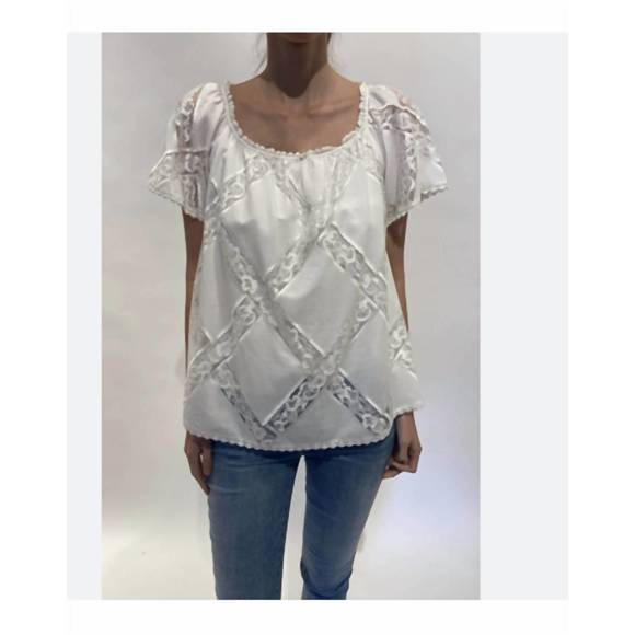 NEW JOHNNY WAS big sur lace blouse in white - Picture 1 of 1